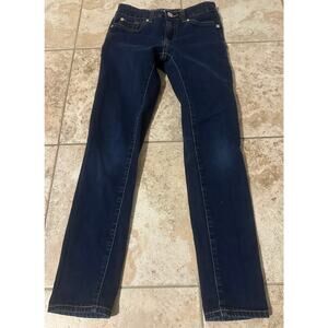 7 For All Mankind Girls Skinny Jeans Size 10 Dark Wash EUC
